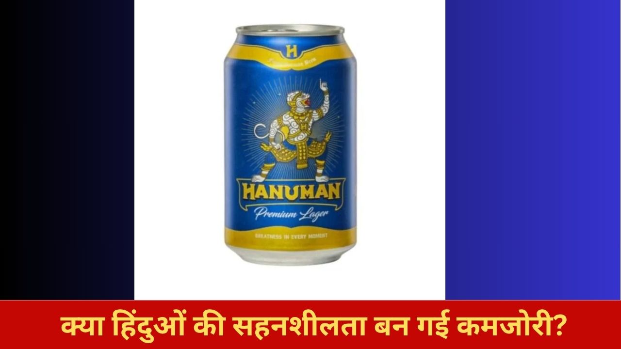 कितना सहोगे हिंदुओं? अब शराब की बोतल पर बेचा जा रहा है तुम्हारा भगवान हनुमान!